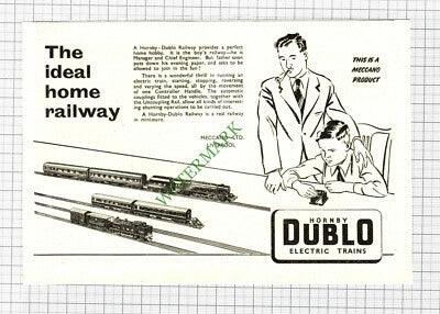 Hornby Dublo Trains Railway Advert - 1949 Cutting