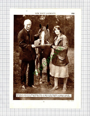 9207) John Masefield Poet Laureate -  1930s Cutting / Print