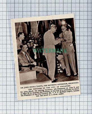 C4698) Sir John Nicoll Singapore Freedom Of The City TPF McNiece - 1955 Clip