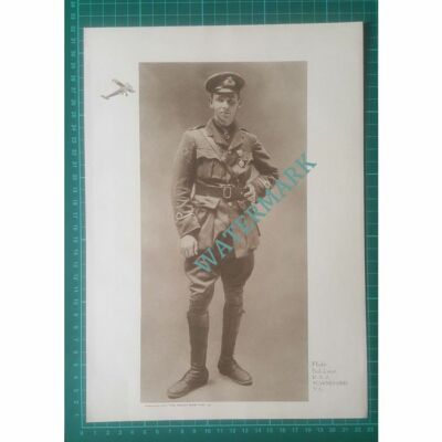 X772) Flight Sub Lieut R A J Warneford VC World War One - c.1919 Print