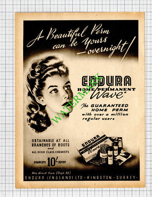 Endura Ltd Kingston Surrey Perm Advert - 1948 Cutting