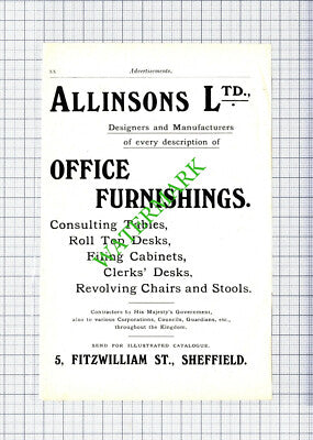 Percy N Middleton Insurance Sheffield / Allinsons Ltd Advert - 1910 Cutting