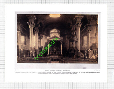 Roman Catholic Cathedral Waterford Ireland  - 1920's Cutting / Print