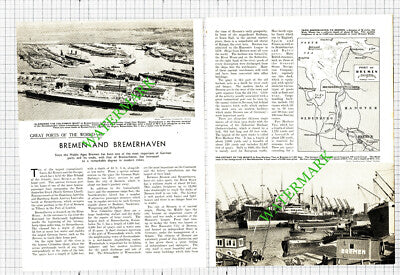 Port Of Bremen and Bremerhaven - 1930s Article