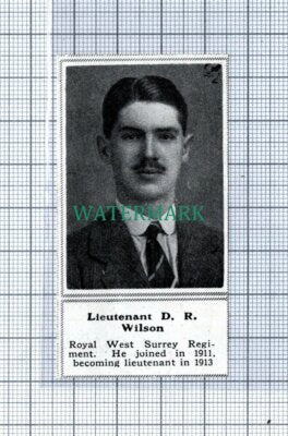 C4821) Lt D R Wilson Royal West Surrey Regiment - 1915 SMALL Clip