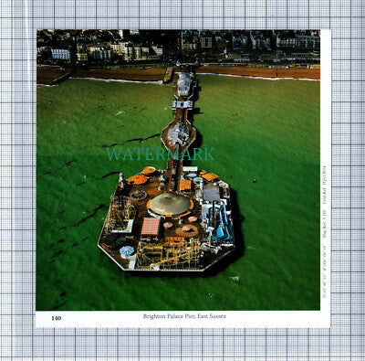 C4313) Brighton Palace Pier / Long Man Wilmington Aerial View SMALL -Book Print