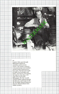 Mr Spink Bootmaker Hatter Love Lane Billingsgate London  - 1980s Cutting