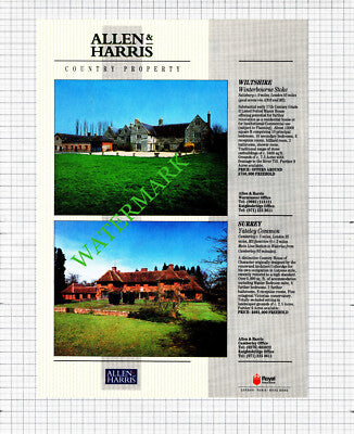 Cuckfield Sussex / Yateley Common Colleridge Architect Sale Advert -1991 Cutting