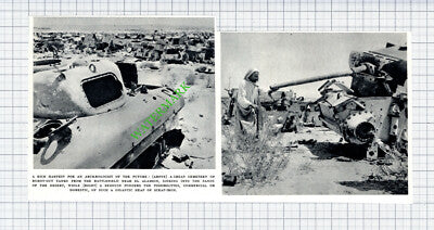 El Alamein Battlefield Tanks  - 1953 Cutting