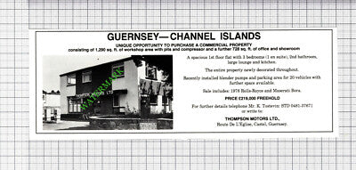 Guernsey Thompson Motors Ltd Castel Tostevin /  Arundel Sussex - 1980 Cutting