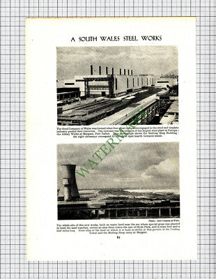9424) Steel Company Of Wales Margam - c.1940s 3-Part Cutting
