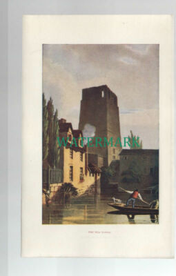 C4232) Book Print OXFORD The Old Tower / Cornmarket St Michael's Church