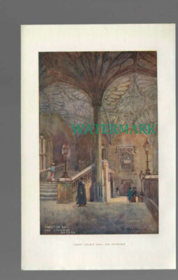 C4102) OXFORD Canterbury Gate / Christ Church Hall - SMALL c.1900 Book Print