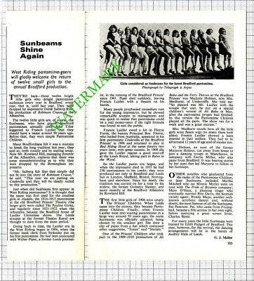 The Sunbeams Bradford Pantomime John Tiller Frances Laidler -1971 2-Part Cutting