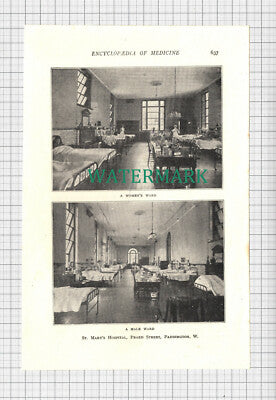 C2577) St Mary's Hospital Praed Street London Interior Scenes - c.1915 Clip