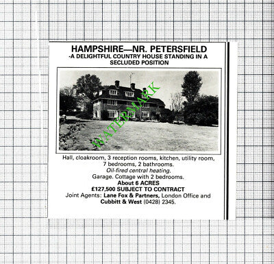 Petersfield Hampshire House Sale Advert - 1980 Cutting