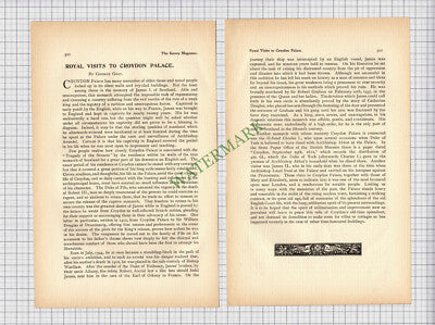 8890) Croydon Palace  - 1902 Article