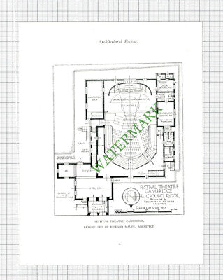 Festival Theatre Cambridge Edward Maufe Architect - c.1927 Book Print