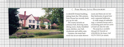 C2735) Park House Little Hallingbury House Sale Advert - 1996 Clip