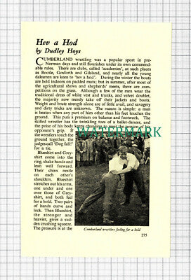 C5587) Cumberland Wrestling Dudley Hoys - 1952 SMALL Article