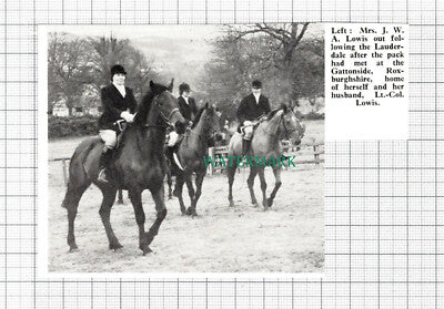 C5423) Mrs JWA Lowis Lauderdale Hunt - 1970 Cutting