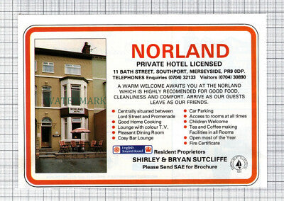 C7656) Norland Hotel Southport Sutcliffe / Duke's Hotel  Peterson  -1986 Advert