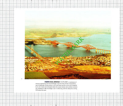 Forth Rail Bridge / Falmouth Cornwall Aerial View  c.1990s Cutting / Print