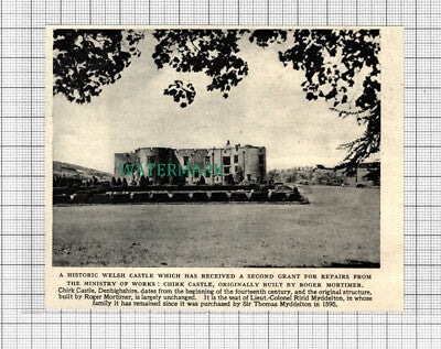 C3195) Chirk Castle Denbighshire Receives Grant - 1955 Clip