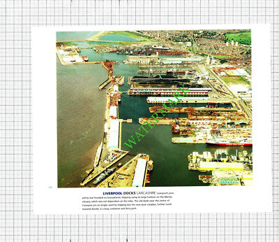 Lincoln Cathedral / Liverpool Docks Aerial View  c.1990s Cutting / Print