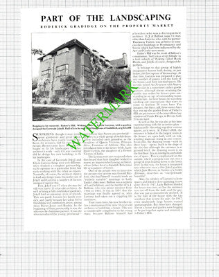 Fisher's Hill Woking  Edwin Lutyens - 1991 Cutting