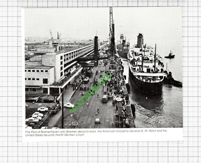 Port of Bremerhaven  Bremen Ship - c.1980s Cutting