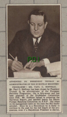 C1242) Mr Paul G Hoffman European Recovery President Truman - 1948 Clip