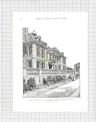 8826) ARDENRUN PLACE Surrey Ernest Newton - 1909 Book Print