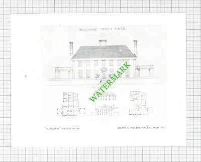 Hangmoor Virginia Water Briant A Poulter Architect - 1931 Cutting / Print
