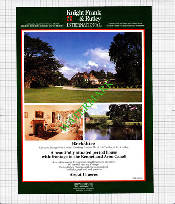 Kintbury Berkshire House Sale Advert - 1991  Cutting