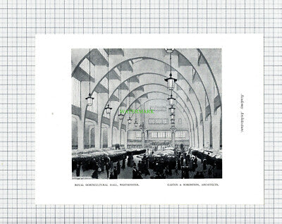 8875) Royal Horticultural Hall Westminster Easton Robertson - 1926 Book Print