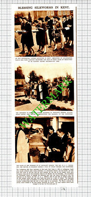 Lullingstone Castle Silk Farm Kent Rev HAL Jefferson  - 1947 Cutting / Print