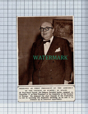 C4380) Paul Henri Spaak Belgian Socialist Leader Resigns 1951 Clip