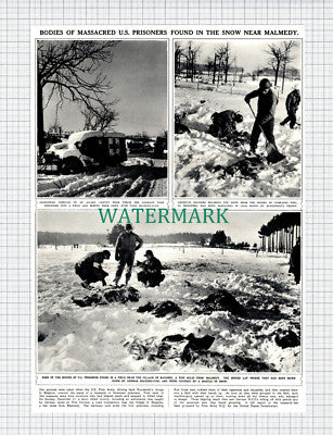 X947) Bodies Of US Prisoners Found Near Malmedy US First Army WW2 - 1945 Clip