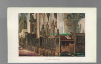 C4239) Book Print OXFORD The Cathedral Christ Church / Latin Chapel
