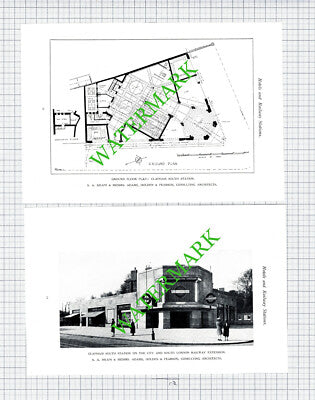 Clapham South Underground Station S A Heaps Architect  T Walton  - 1928 Article