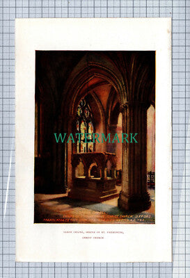 C4238) OXFORD The Cathedral Christ Church / Shrine Frideswide Book Print