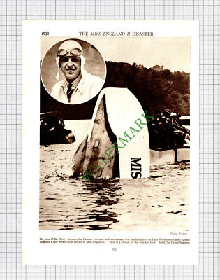 9197) Lansbury Lido Hyde Park / Sir Henry Segrave Lake Windermere - 1930s
