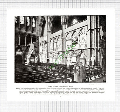 X399) Westminster Abbey / St Paul's Cathedral London  - c.1900 Book Print