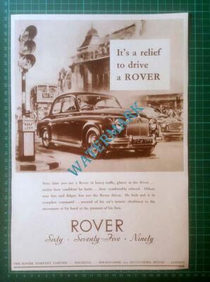 X844) Rover Car Advert - 1955 Clip