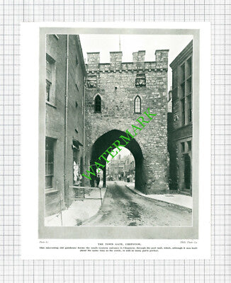 Town Gate Chepstow  - 1920s Cutting / Print