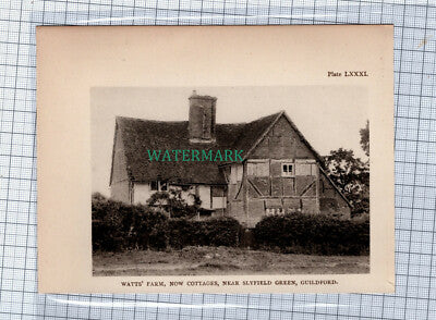 C4557) Watts Farm Slyford Green Guildford Surrey - 1908 Clip
