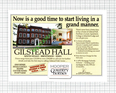 Gilstead Hall Brentwood Essex Sale Advert  - 1990 Cutting