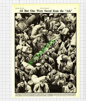 HMS ARK ROYAL Torpedoed World War Two    - 1941 3-Part Cutting