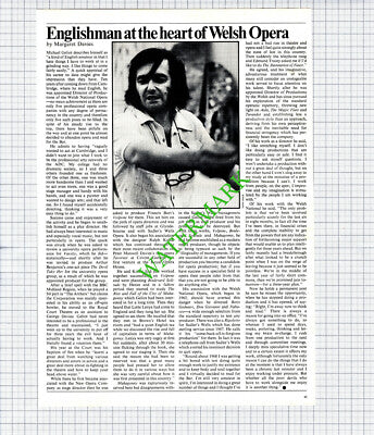 Michael Geliot Opera Director - 1972 Article
